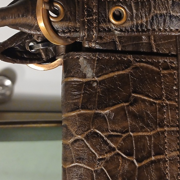 Kesslond Elegant Brown Crocodile Women's Handbag - Picture 5 of 8